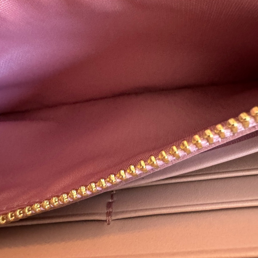 MCM Full Inclusion Leather Continental Wallet in Blush Color - Picture 8 of 10